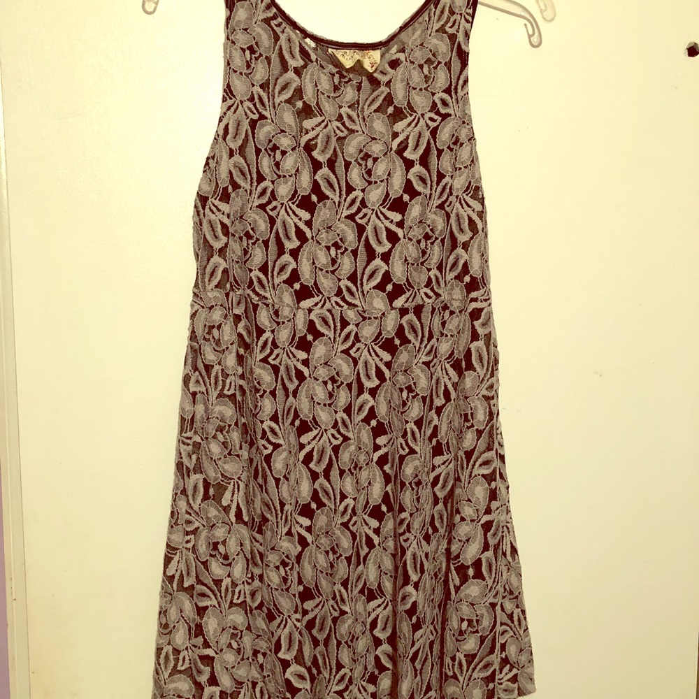 Black and white lace free people dress